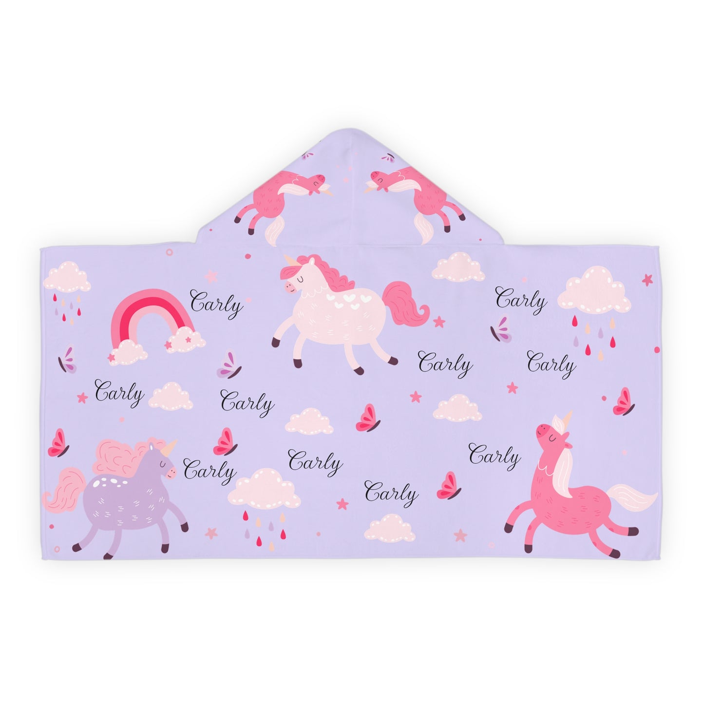Personalized Unicorn Hooded Towel for Kids — Custom Name ‘Early’