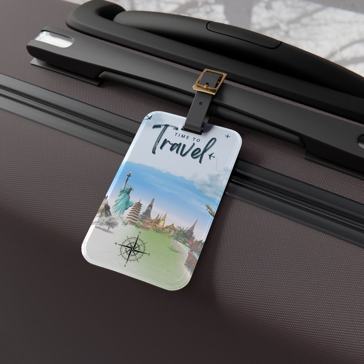 'Time to Travel' Luggage Tag — Scenic World Landmarks Travel ID Tag