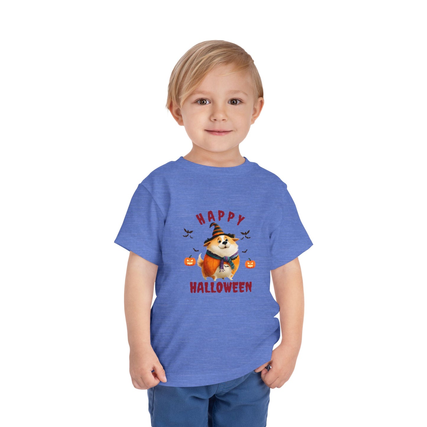 Happy Halloween Toddler Tee, Cute Halloween Shirt, Kids Costume Shirt, Toddler Short Sleeve Top, Halloween Apparel for Kids
