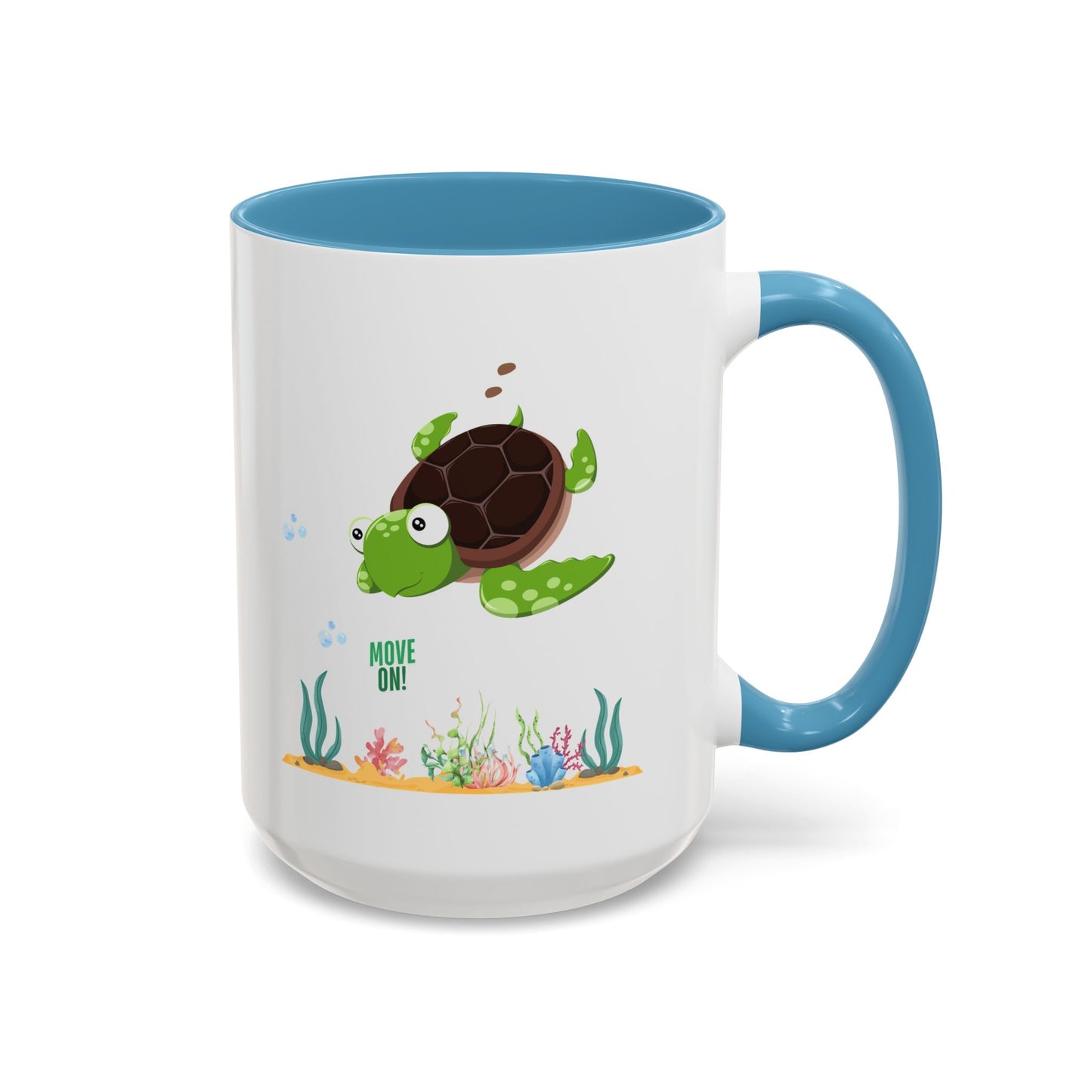 Turtle with seaweed and bubble Coffee Mug