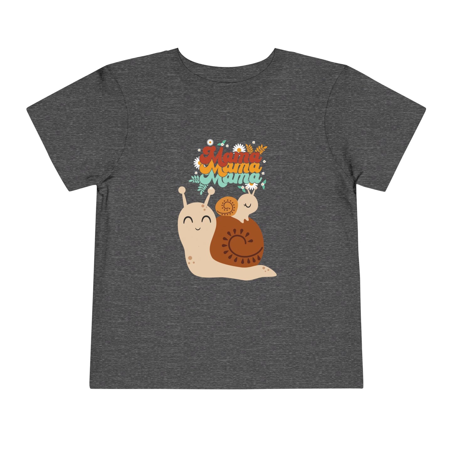 Cute Snail Mama Toddler Short Sleeve Tee, Kids Gift, Toddler Clothing, Birthday Gift, Playful T-Shirt, Baby Shower Gift