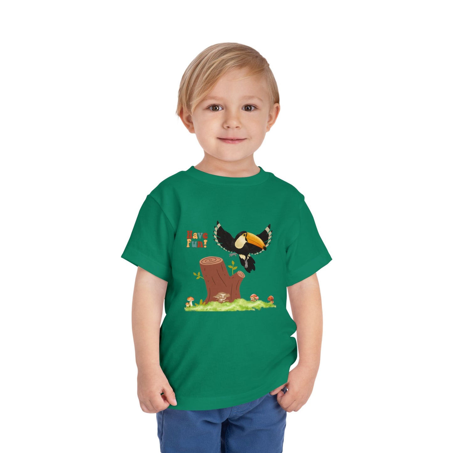 Toddler Short Sleeve Tee - "Have Fun!" Cute and Playful Tee for Kids, Toddler Gift, Summer Outfit, Birthday, Outdoor Adventures