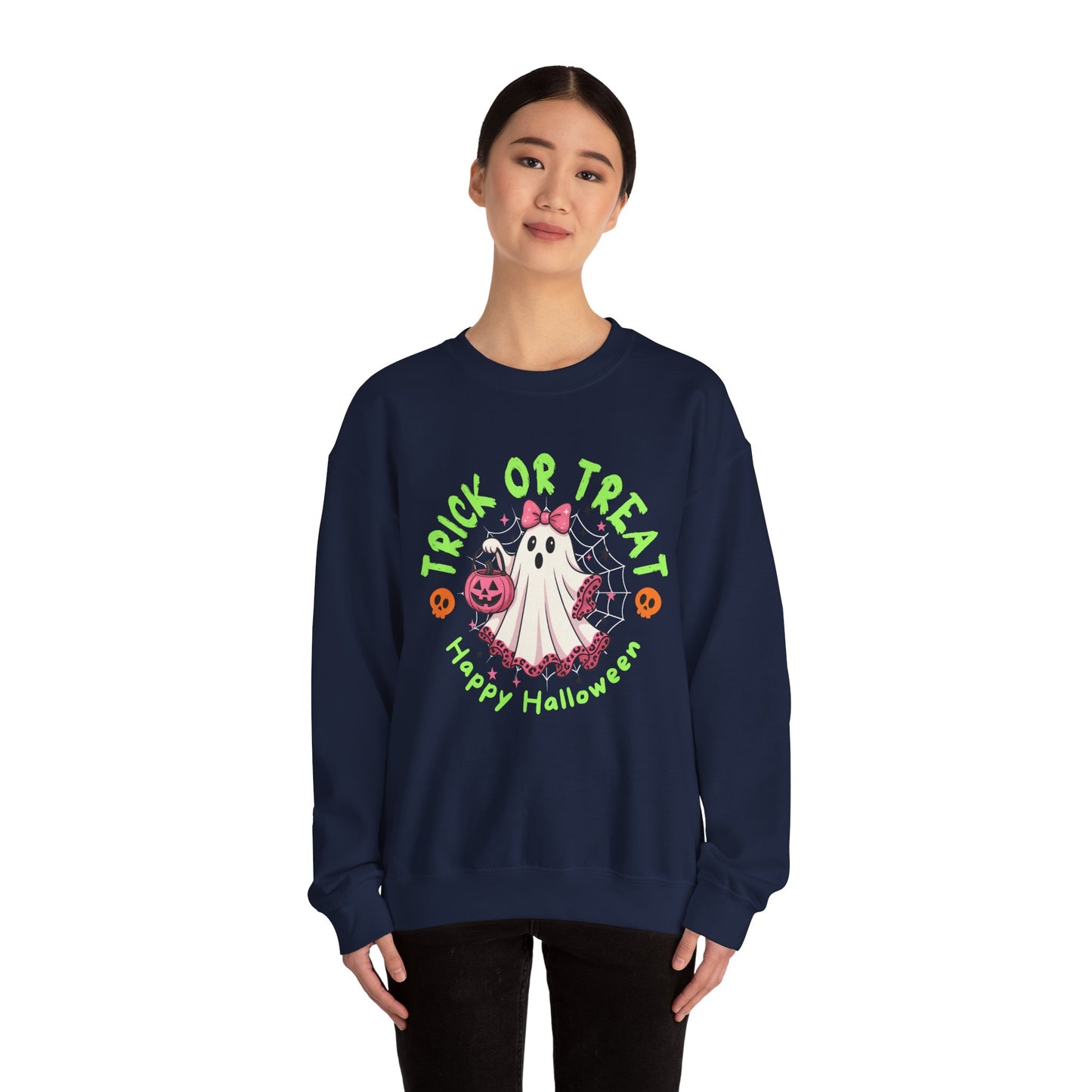 Halloween Ghost Crewneck Sweatshirt, Cozy Fall Gift, Trick or Treat Apparel, Unisex Pullover for Halloween Celebrations, Spooky Season [...]