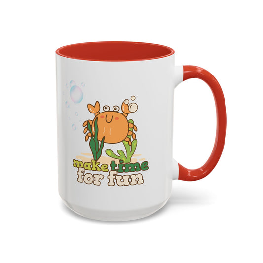 Cartoon crab lllusstration promoting joy and playfulness Coffee Mug
