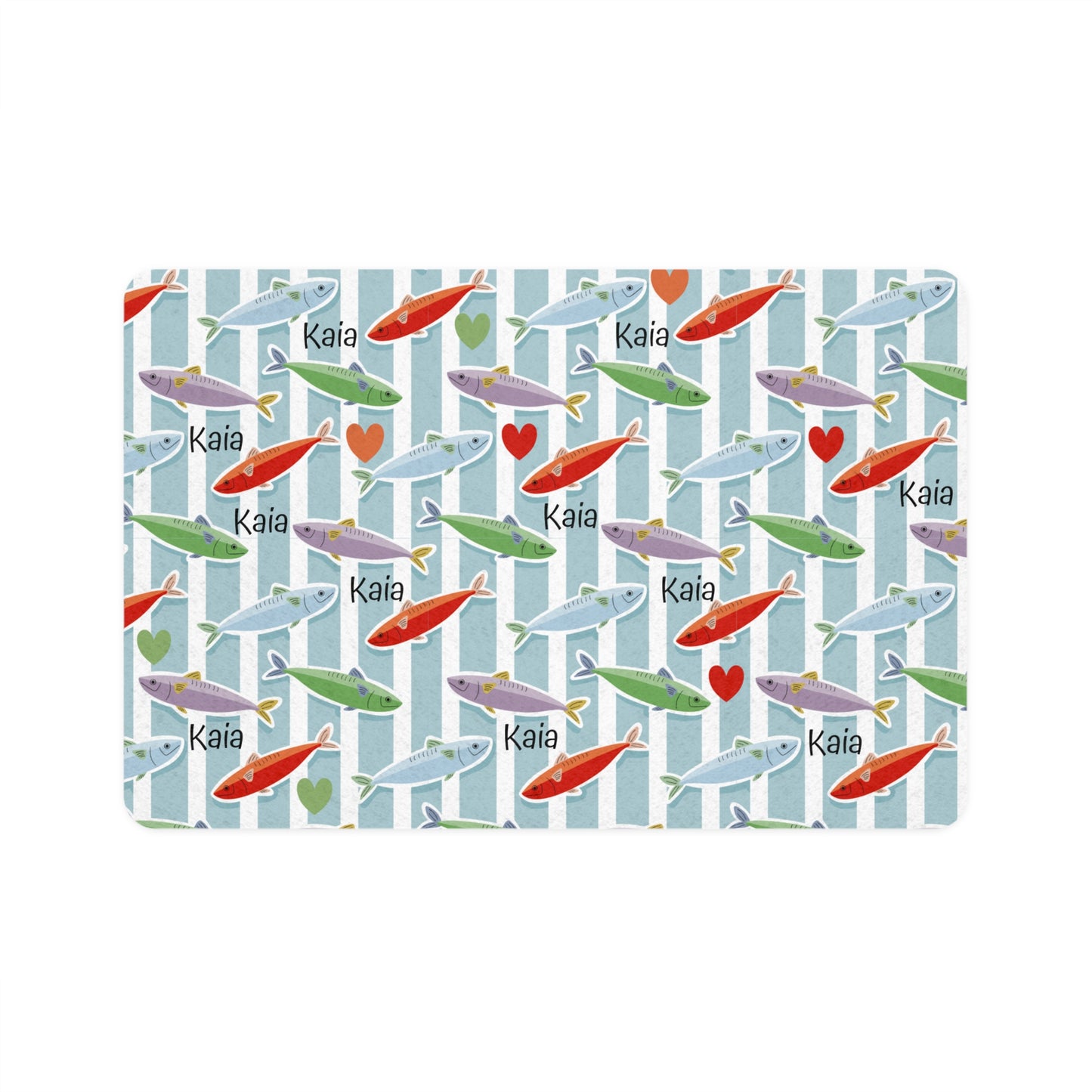 Personalized Koi Fish Pet Food Mat (12x18)