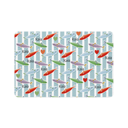 Personalized Koi Fish Pet Food Mat (12x18)