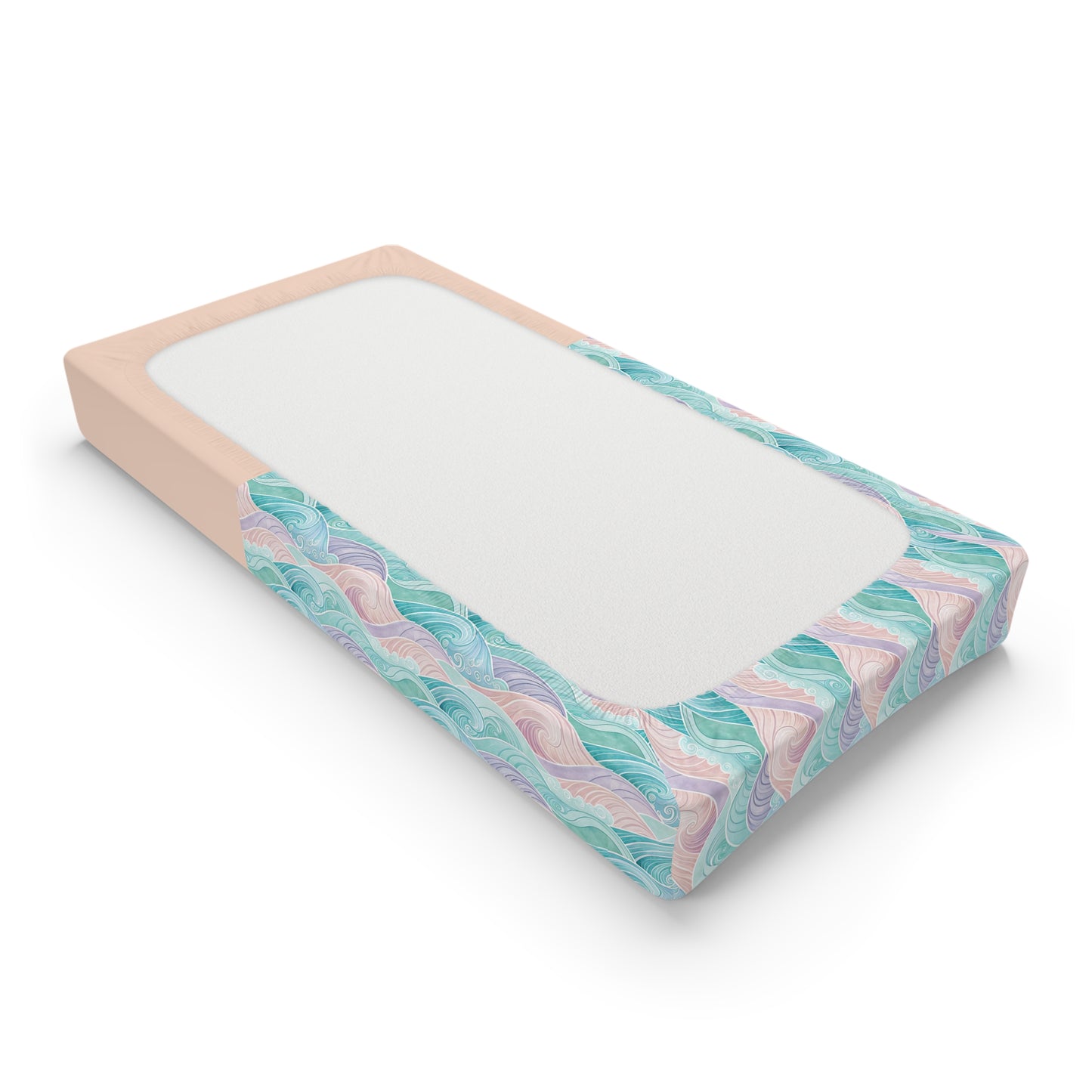 Mermaid Baby Changing Pad Cover – Personalized Pastel Nursery Decor