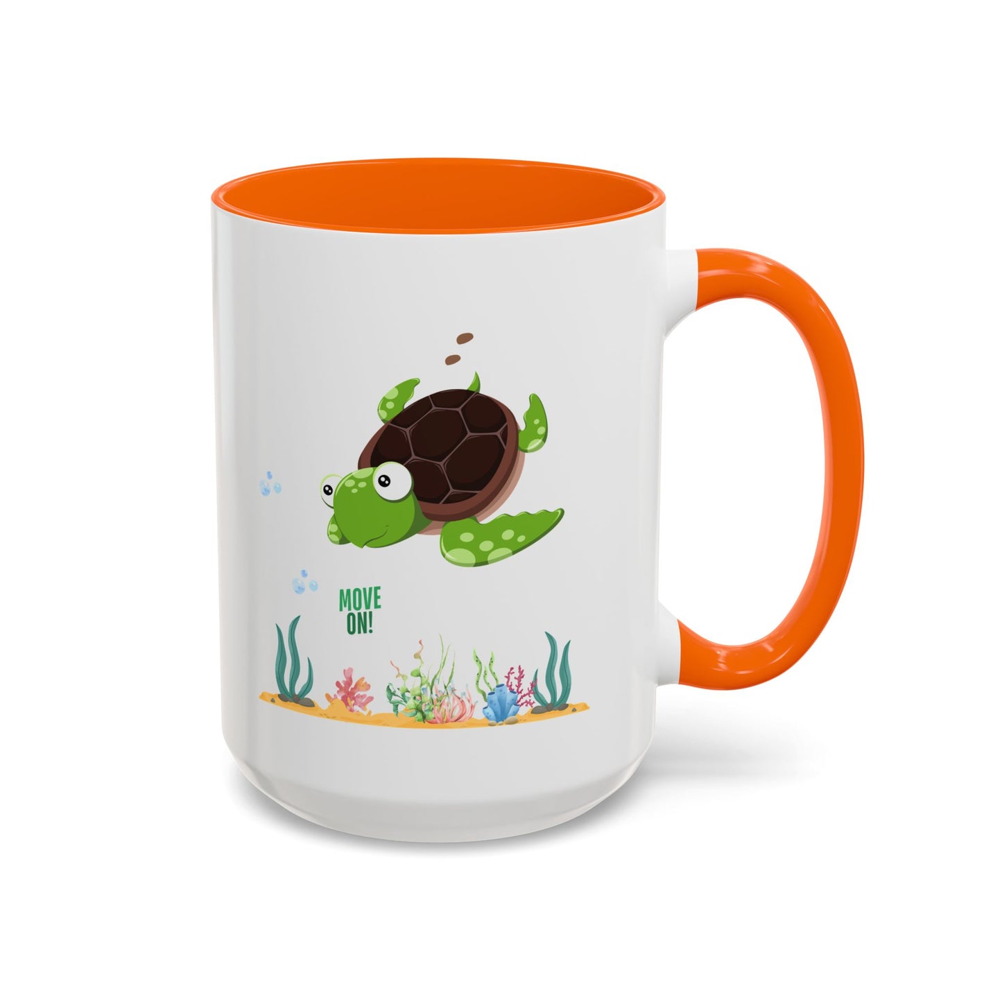 Turtle with seaweed and bubble Coffee Mug