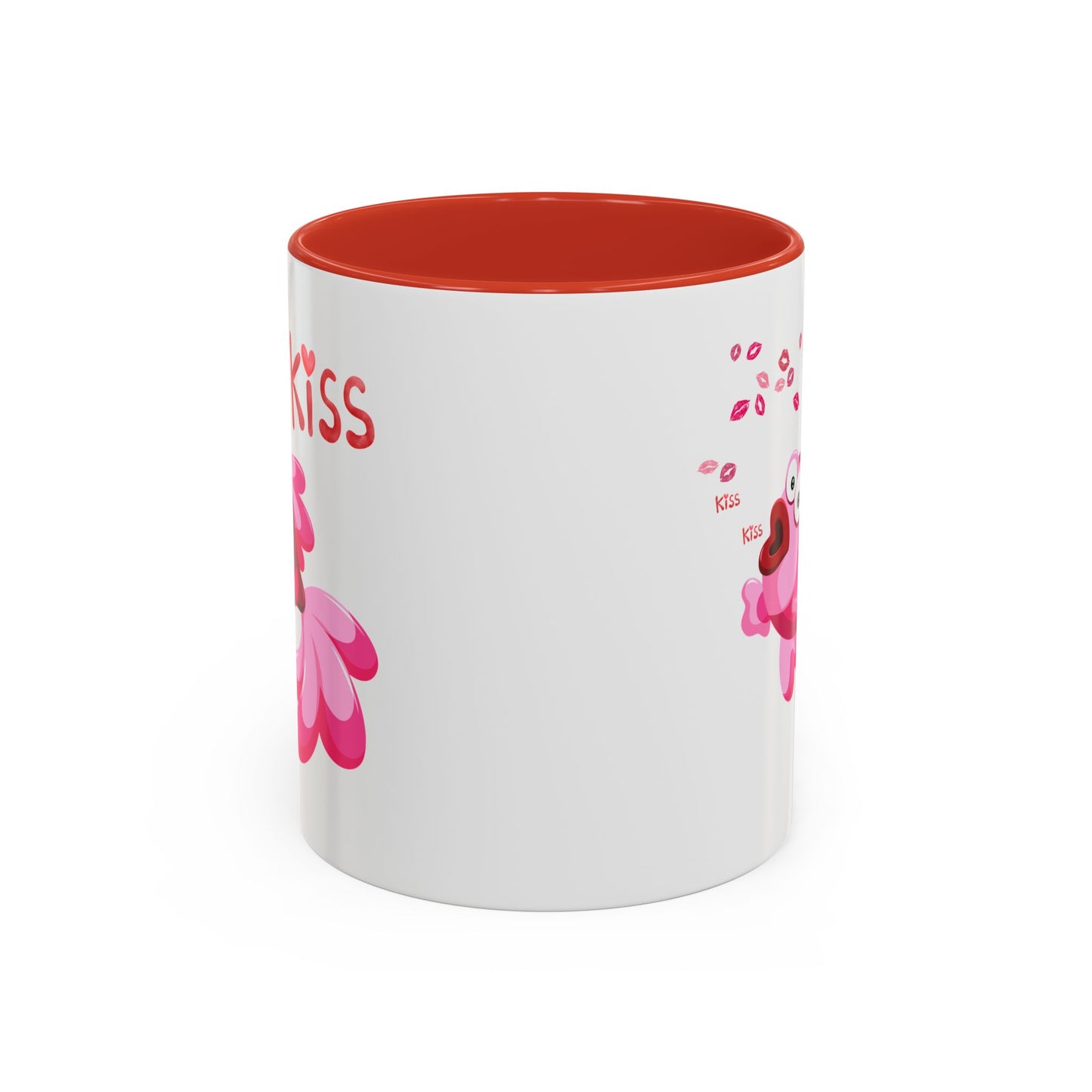 Pink fish with open mouth and kiss Coffee Mug