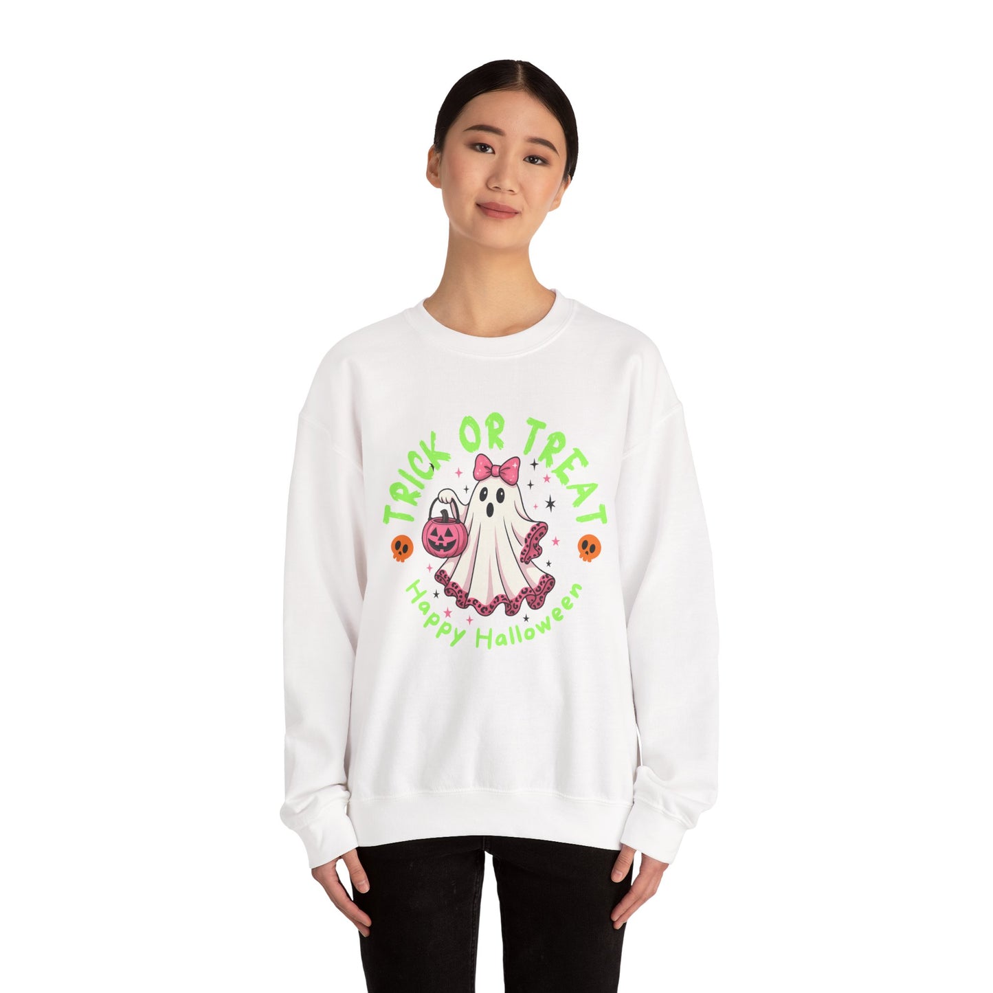 Halloween Ghost Crewneck Sweatshirt, Cozy Fall Gift, Trick or Treat Apparel, Unisex Pullover for Halloween Celebrations, Spooky Season [...]