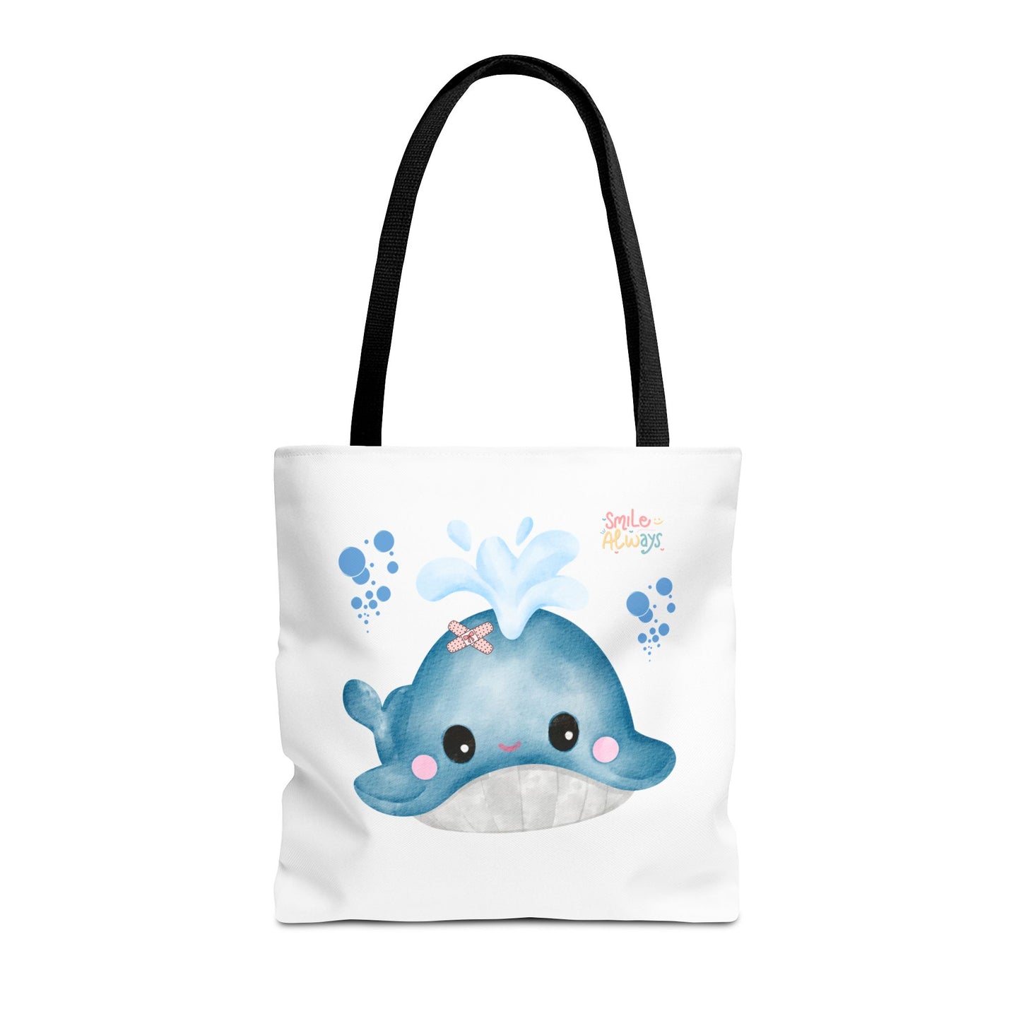 Whale with a bandage and bubble Tote Bag