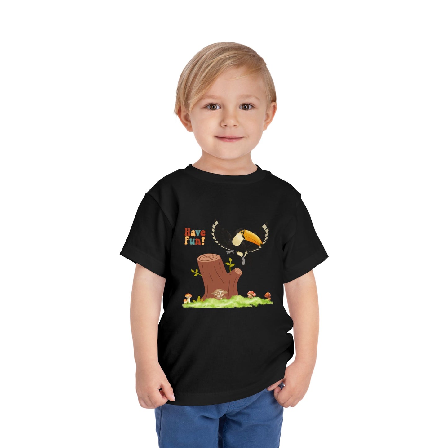 Toddler Short Sleeve Tee - "Have Fun!" Cute and Playful Tee for Kids, Toddler Gift, Summer Outfit, Birthday, Outdoor Adventures