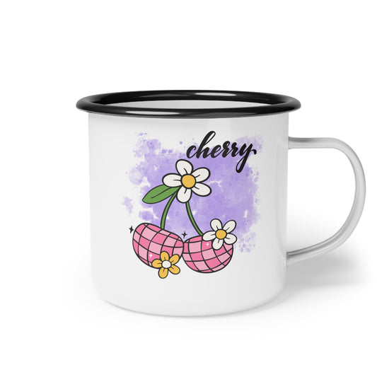 Cherry Blossom Enamel Camp Cup
