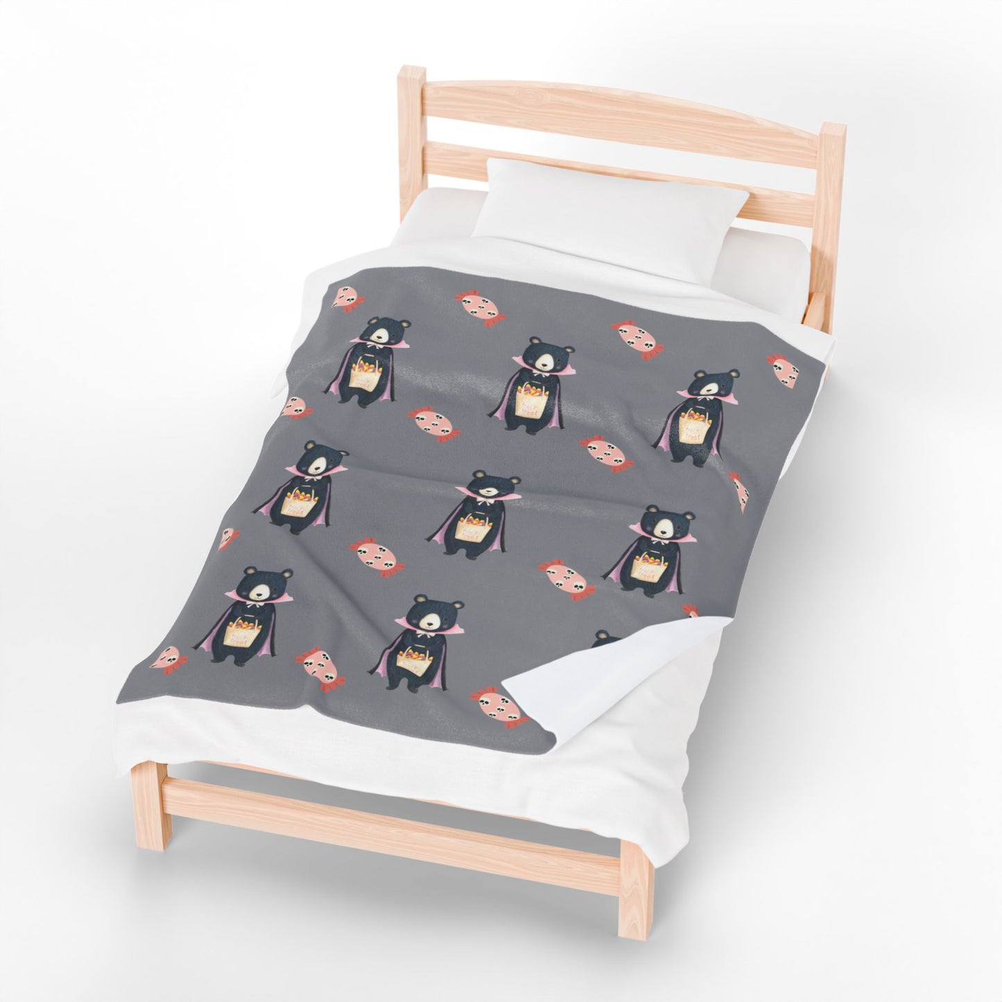 Cozy Velveteen Plush Blanket Featuring Whimsical Bear Design, Perfect for Kids' Rooms, Baby Showers, Gift for Animal Lovers, Nursery [...]