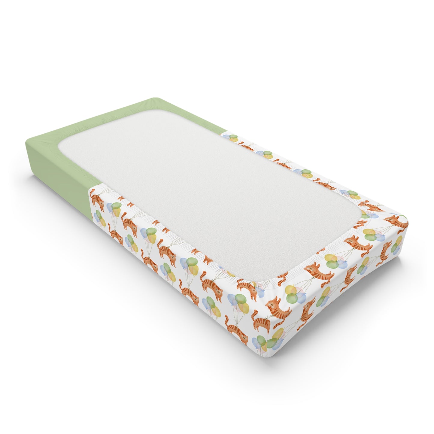 Fox & Ball Baby Changing Pad Cover — Personalized Woodland Nursery Changing Mat