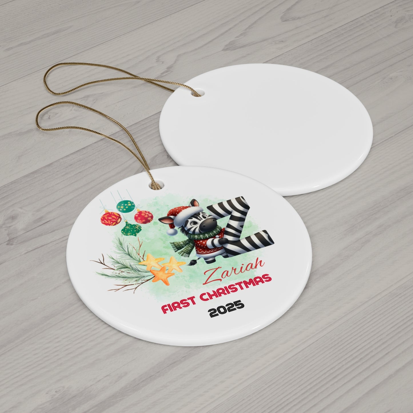 Personalized First Christmas Ornament, 2023 Celebration Keepsake, Holiday Decor, Unique Gift for New Parents, Baby's First Christmas
