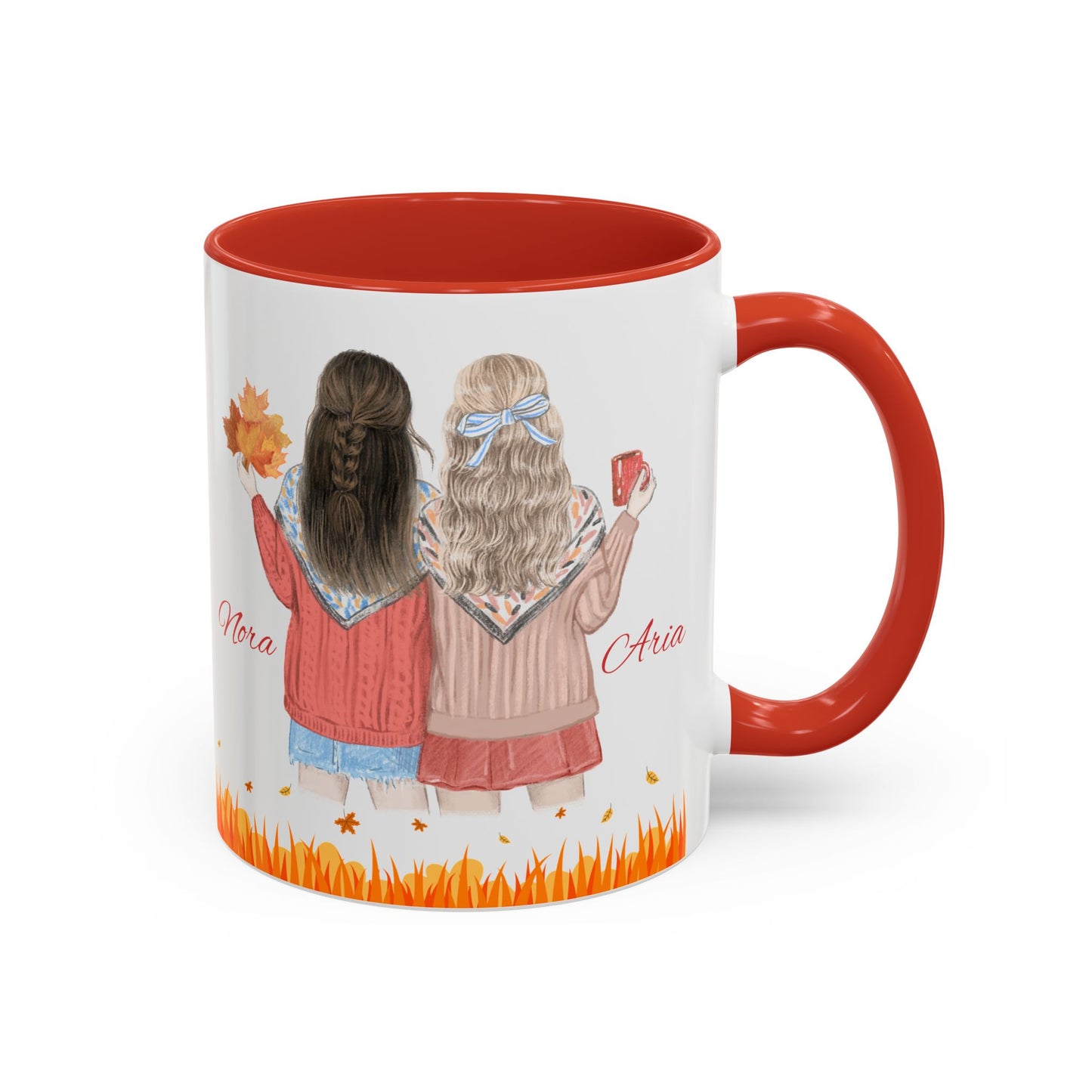 Autumn Friendship Coffee Mug with Personalized Names