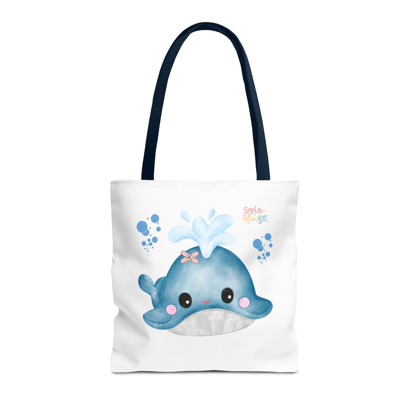 Whale with a bandage and bubble Tote Bag