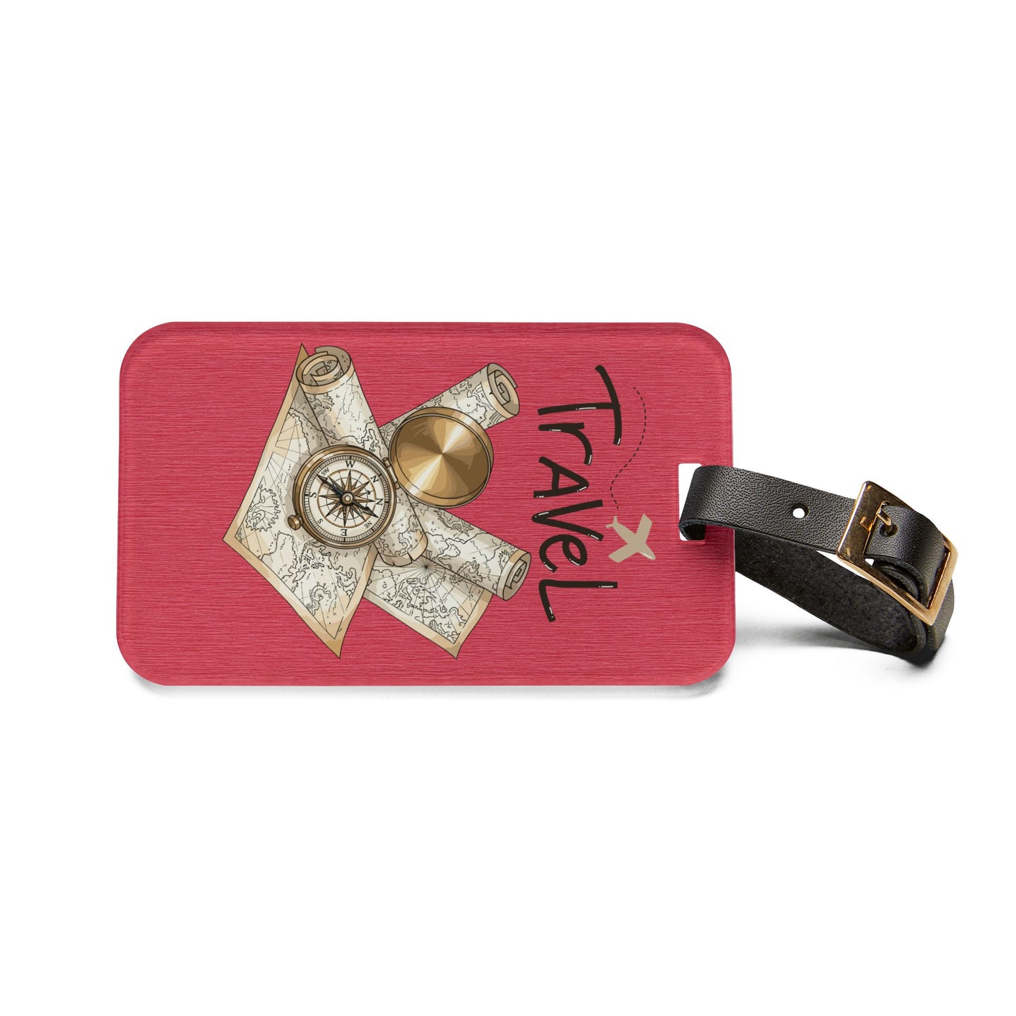 Travel Luggage Tag – Compass & Map Design