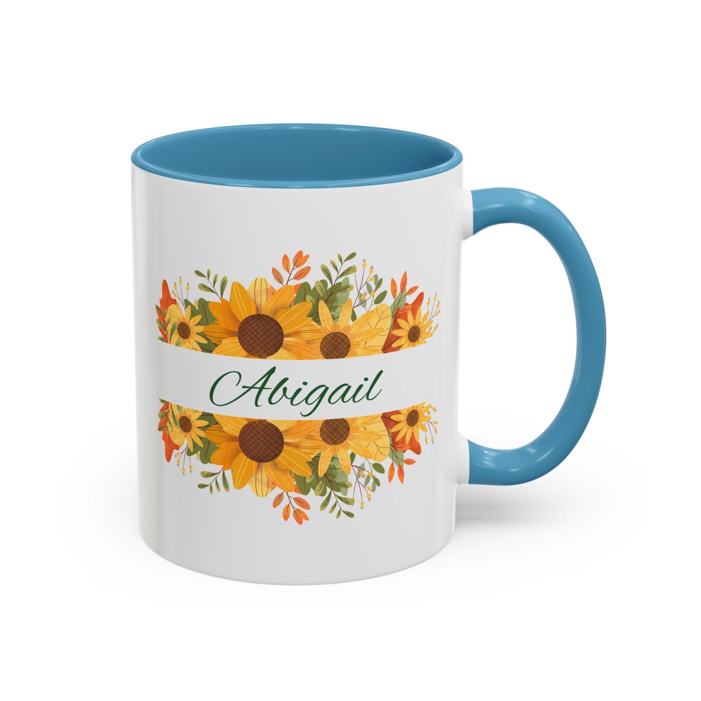 Custom Floral Name Coffee Mug - Personalized 11oz & 15oz Perfect Gift for Floral Lovers