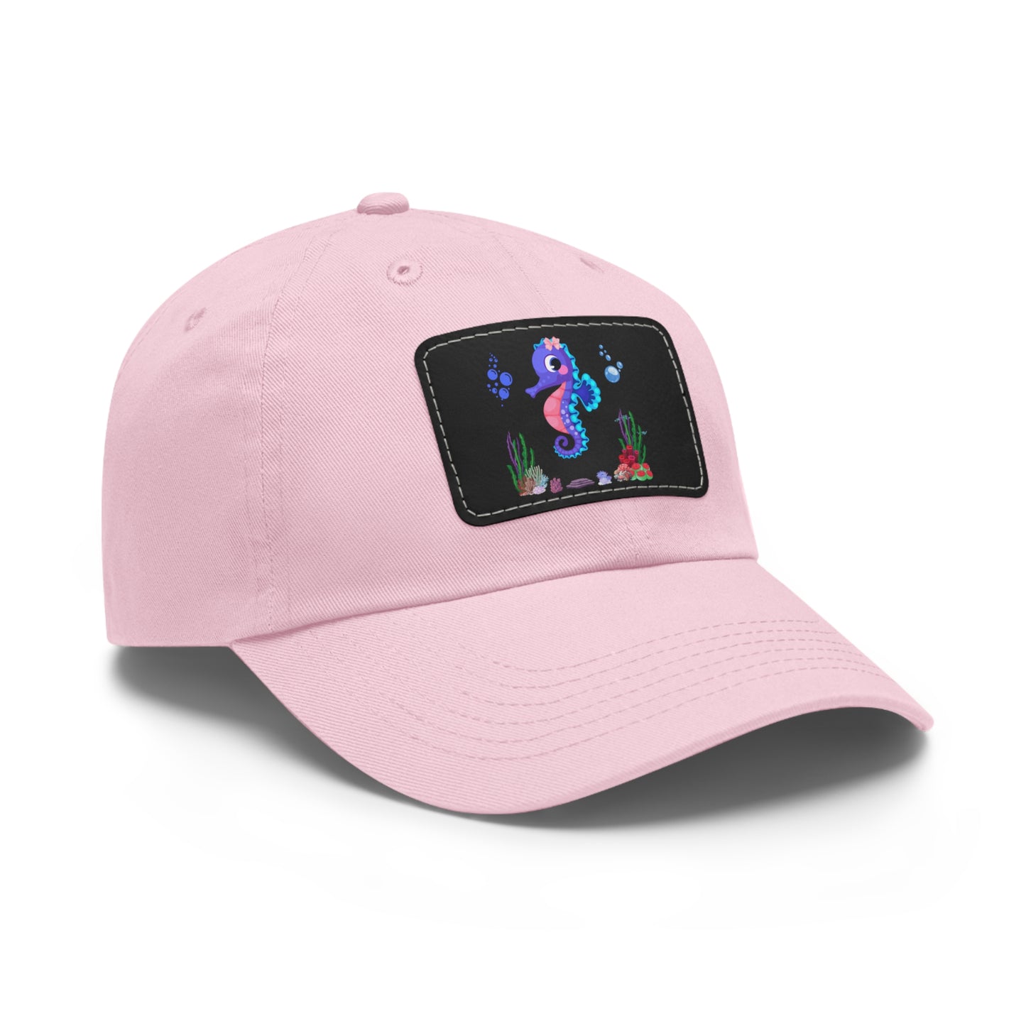 Seahores playful under the sea Dad Hat with Leather Patch (Rectangle)