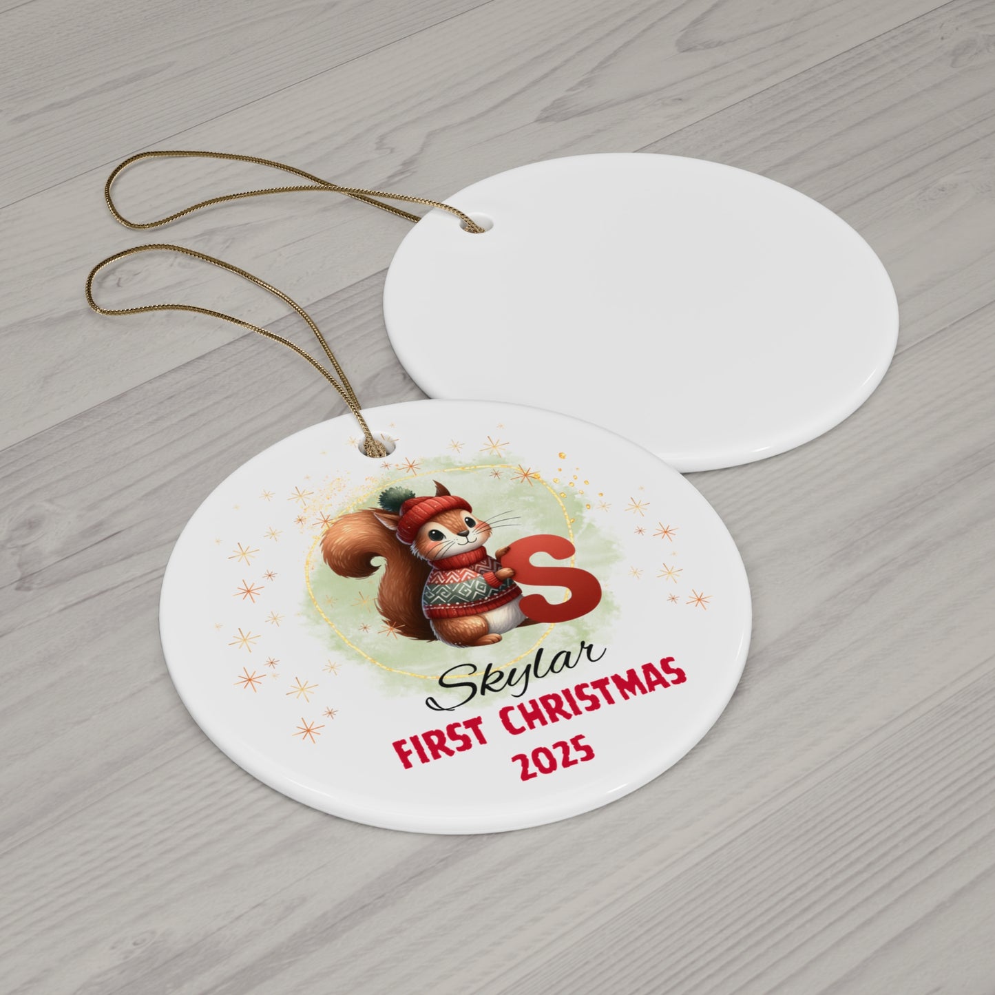 Personalized First Christmas Ornament, Custom Holiday Decoration, Baby's First Christmas Keepsake, Unique Gift for New Parents, [...]