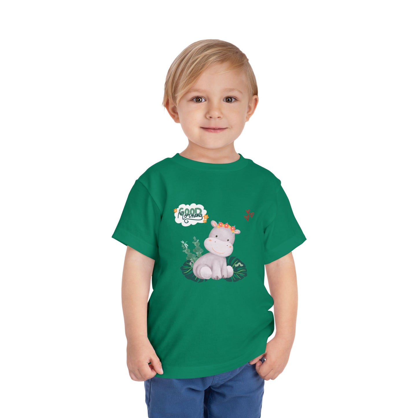 Toddler Short Sleeve Tee with Cute Hippo Design, Fun Kids Tee, Playful Toddler Clothing, Good Vibes T-Shirt, Gift for Little Ones, [...]