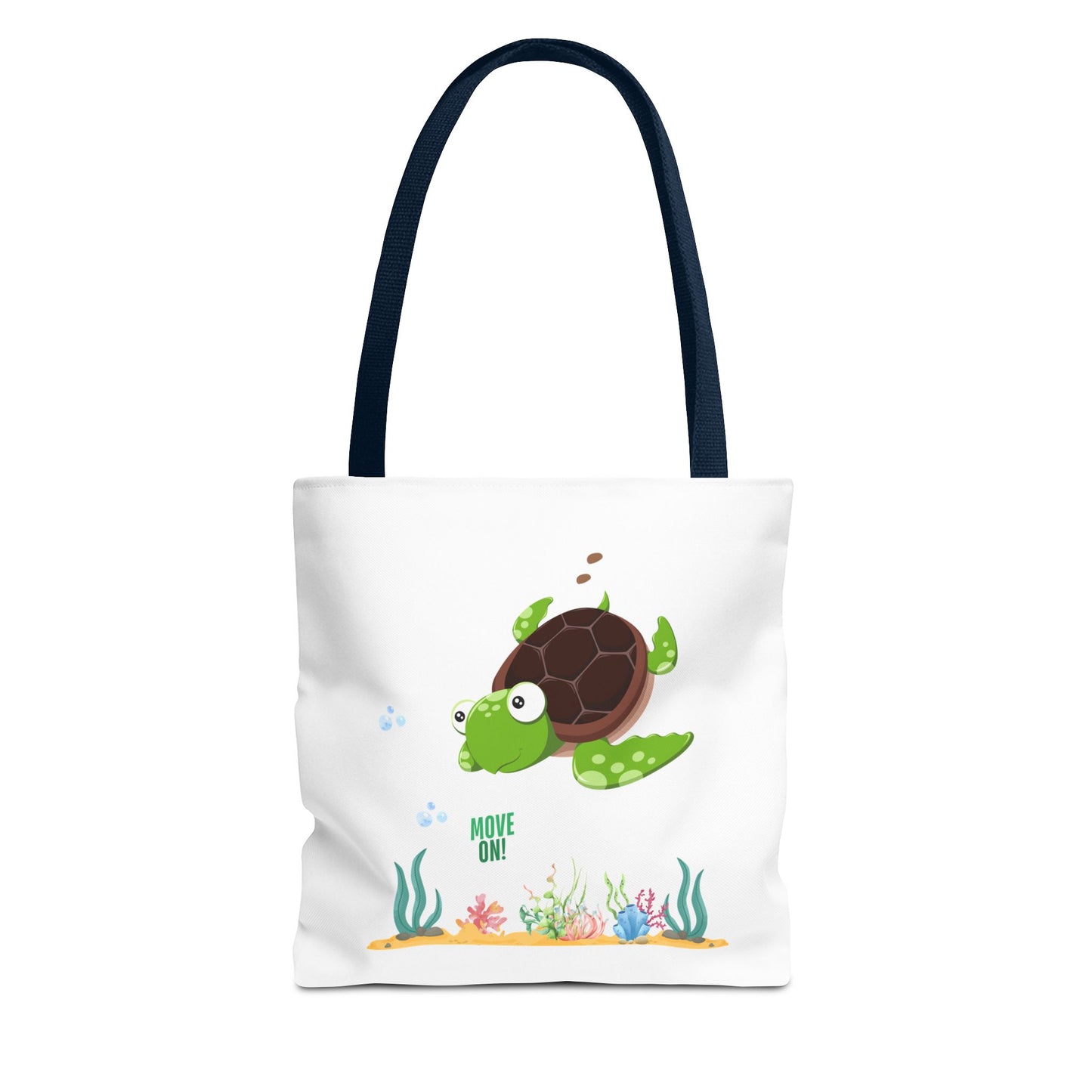 Turtle with seaweed and bubble Tote Bag