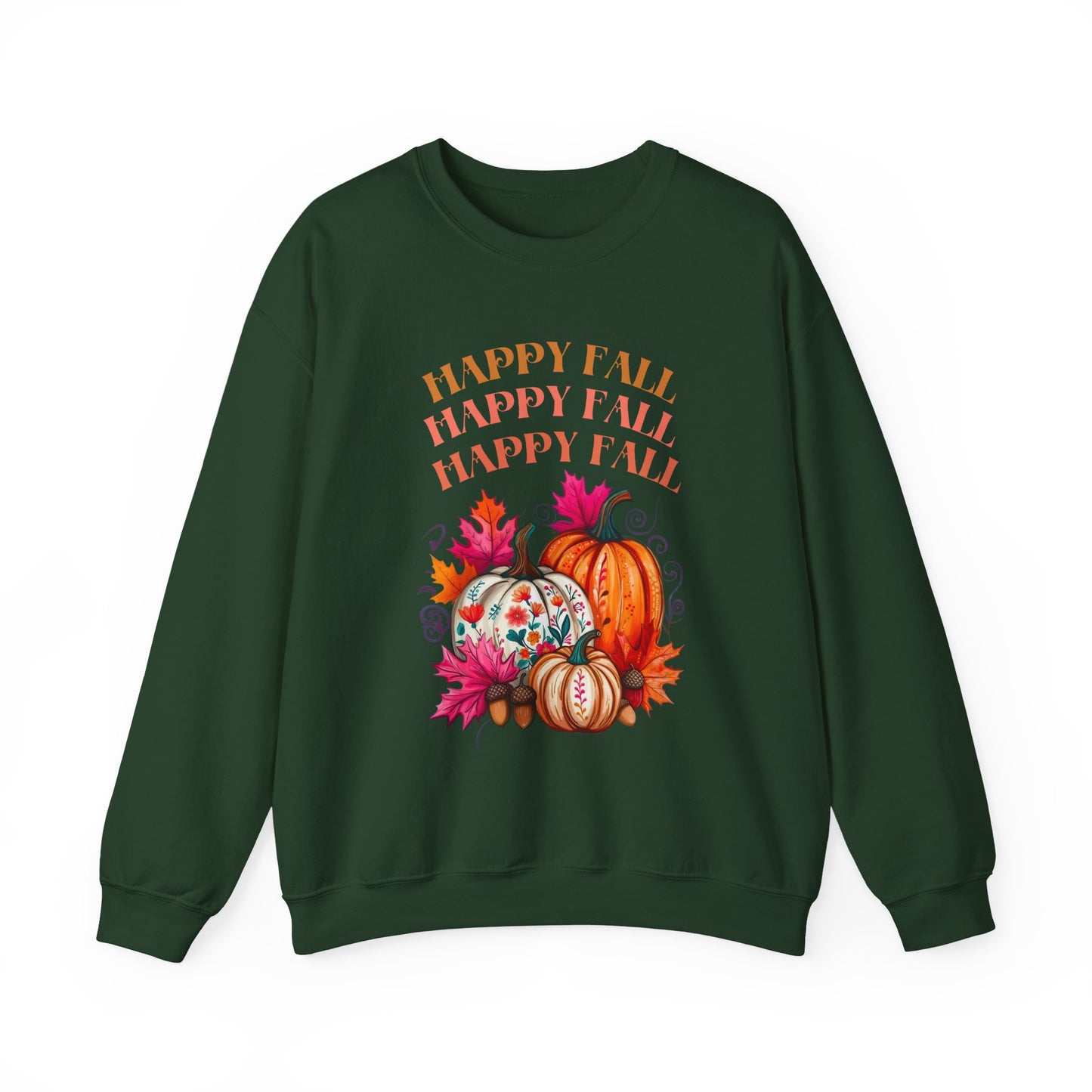 Fall Vibes Crewneck Sweatshirt, Cozy Autumn Apparel, Seasonal Gift for Thanksgiving, Pumpkin Sweater, Unisex Fall Fashion