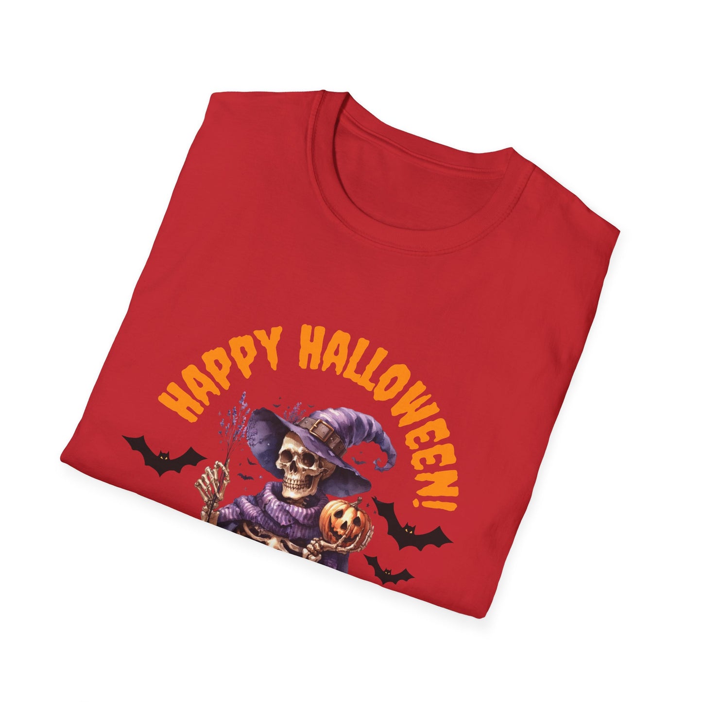 Halloween Skeleton Unisex T-Shirt, Spooky Graphic Tee, Fall Fashion, Party Wear, Halloween Costume, Gift for Friends