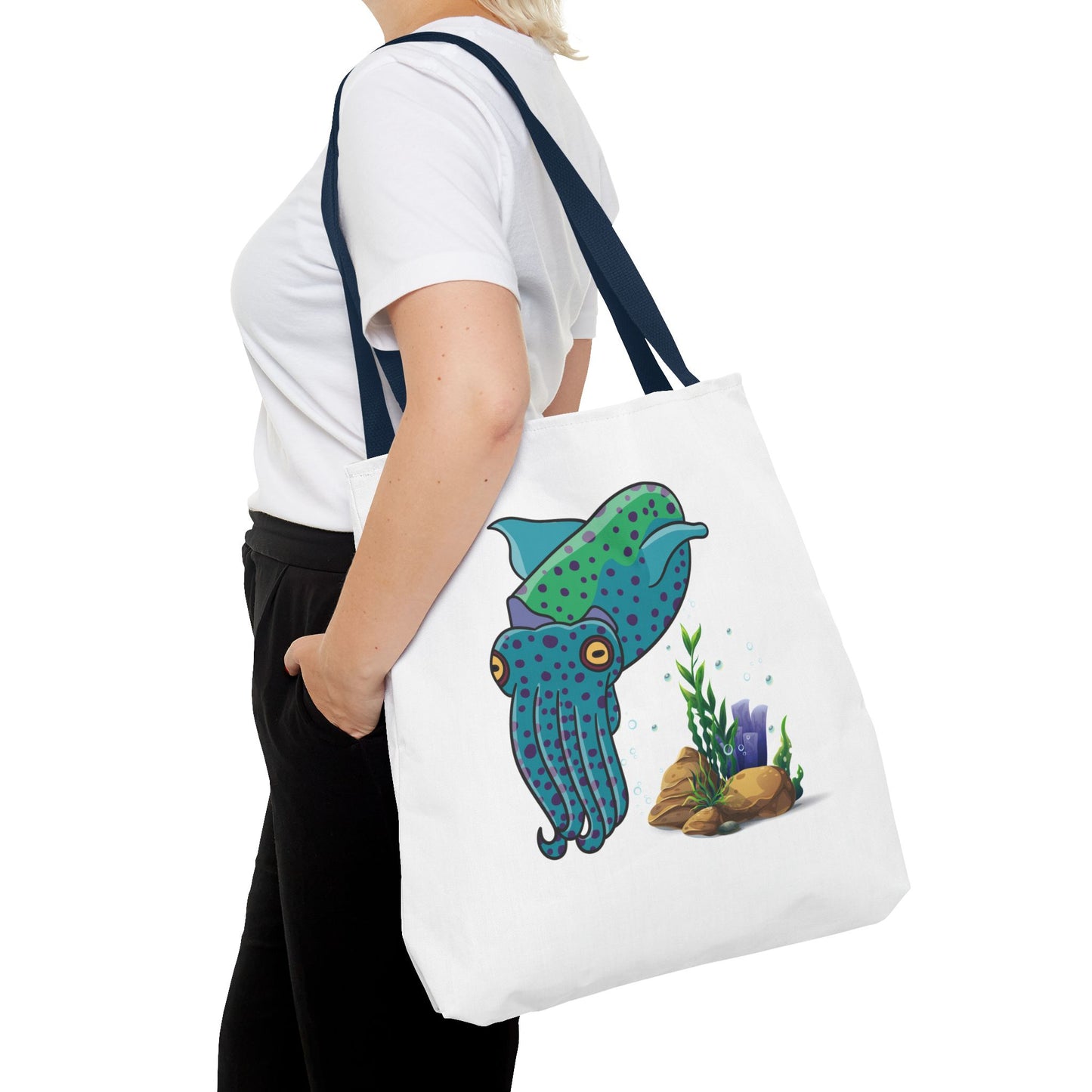Cute with marine habitat coral and bubbles Tote Bag