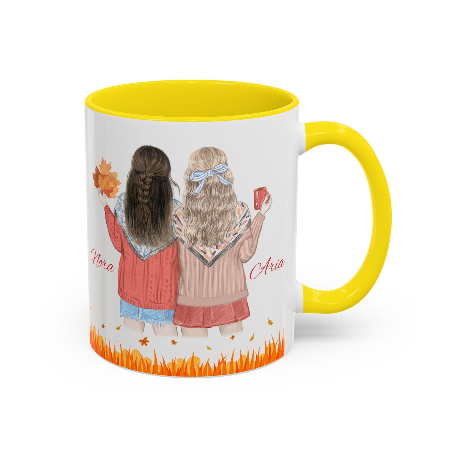 Autumn Friendship Coffee Mug with Personalized Names