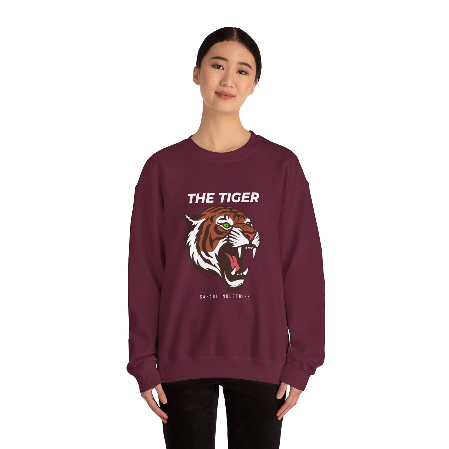 Fierce Tiger Sweatshirt - Unisex Heavy Blend™ Crewneck, Cozy Tiger Graphic, Perfect for Lounging, Gift for Nature Lovers, Casual [...]