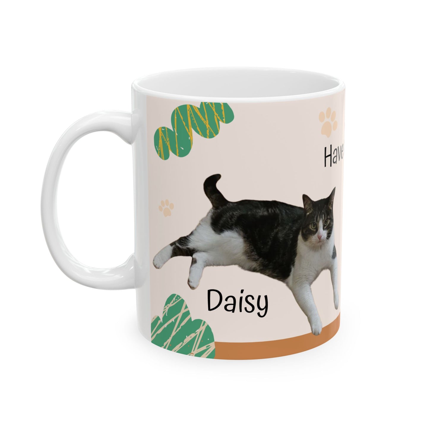 Have a Nice Day Cat Mug — Cute Tuxedo Cat Ceramic Coffee Cup (11oz & 15oz)