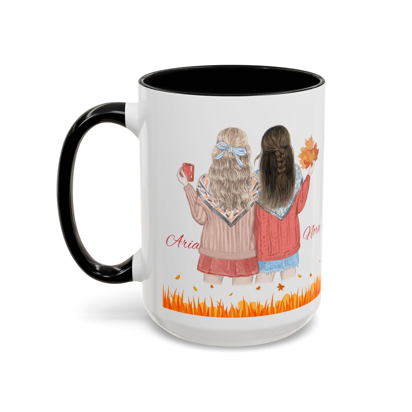 Autumn Friendship Coffee Mug with Personalized Names