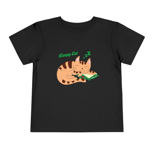 Sleepy Cat Toddler Tee, Cute Kids Shirt, Adorable Toddler Clothing, Cat Lover Gift, Baby Shower Present, Playful Everyday Wear