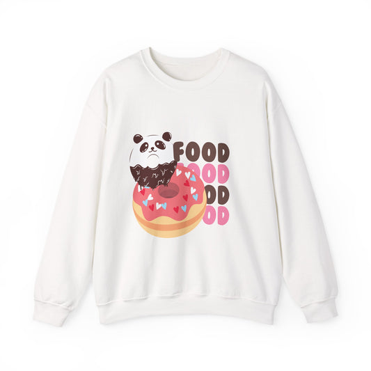 Panda Foodie Crewneck Sweatshirt - Cozy Unisex Apparel for Food Lovers, Perfect Gift for Birthdays, Foodie Holidays, Casual Wear
