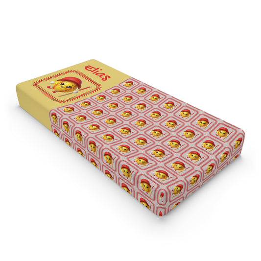 Personalized Baby Changing Pad Cover — Cute Chick Pattern with Name