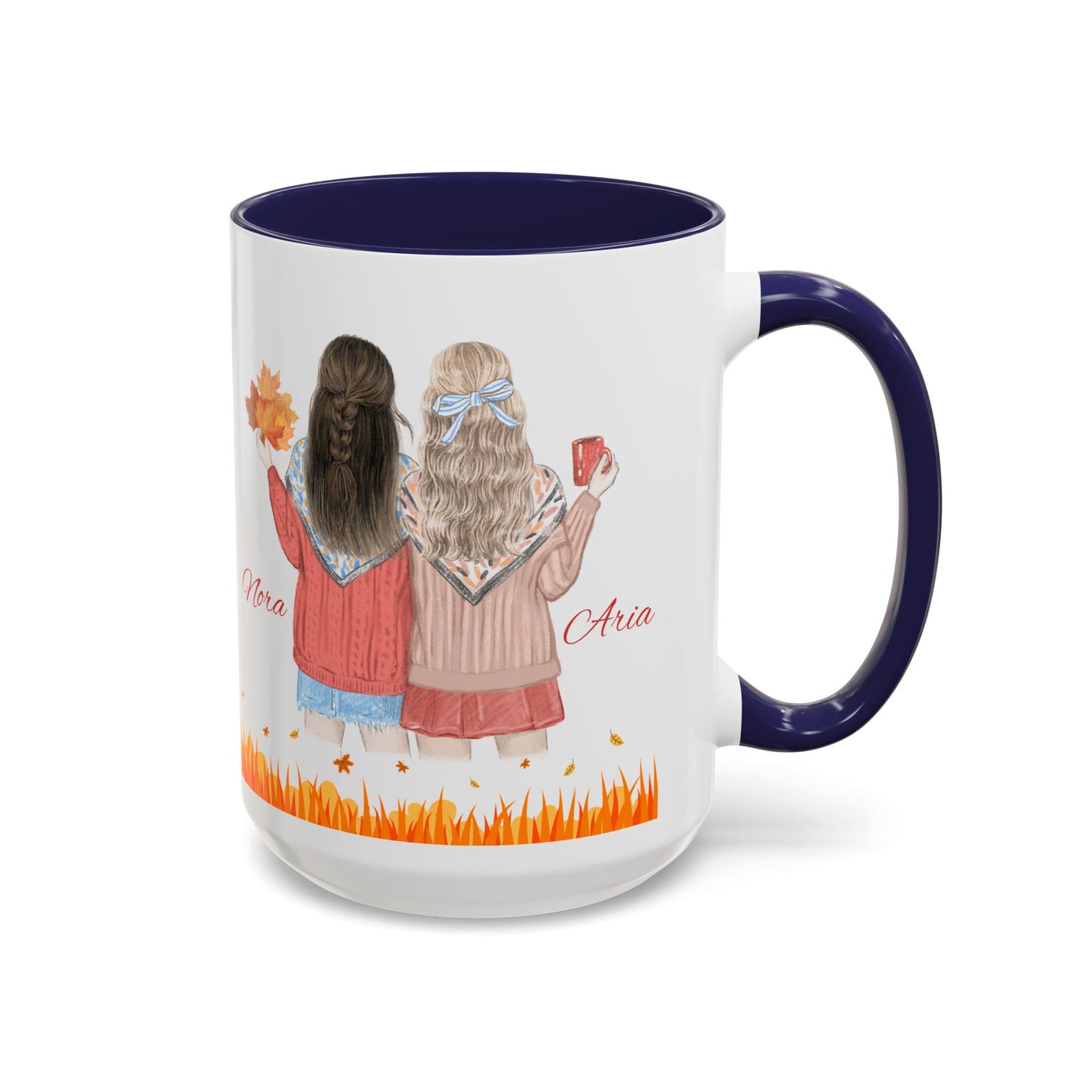 Autumn Friendship Coffee Mug with Personalized Names