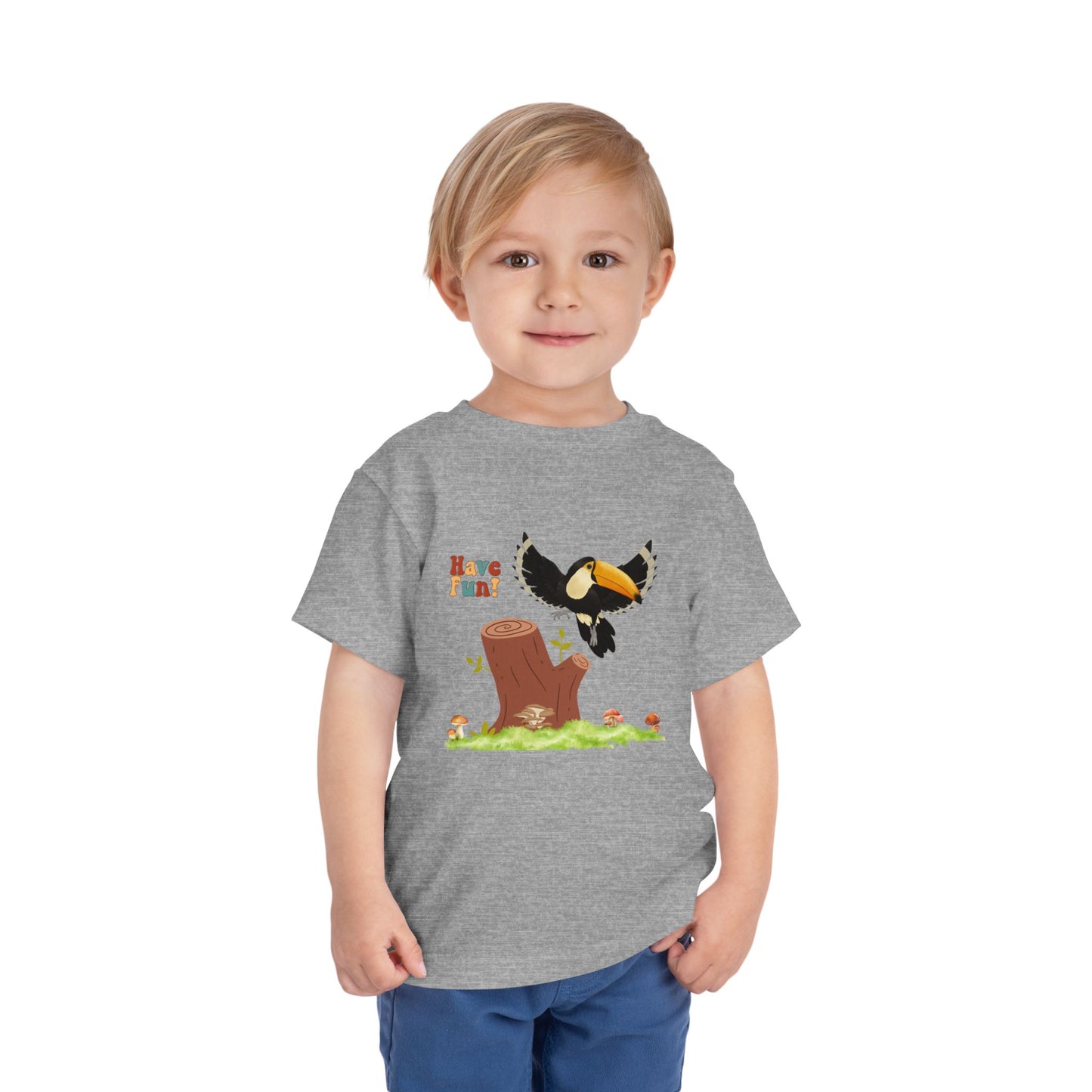 Toddler Short Sleeve Tee - "Have Fun!" Cute and Playful Tee for Kids, Toddler Gift, Summer Outfit, Birthday, Outdoor Adventures