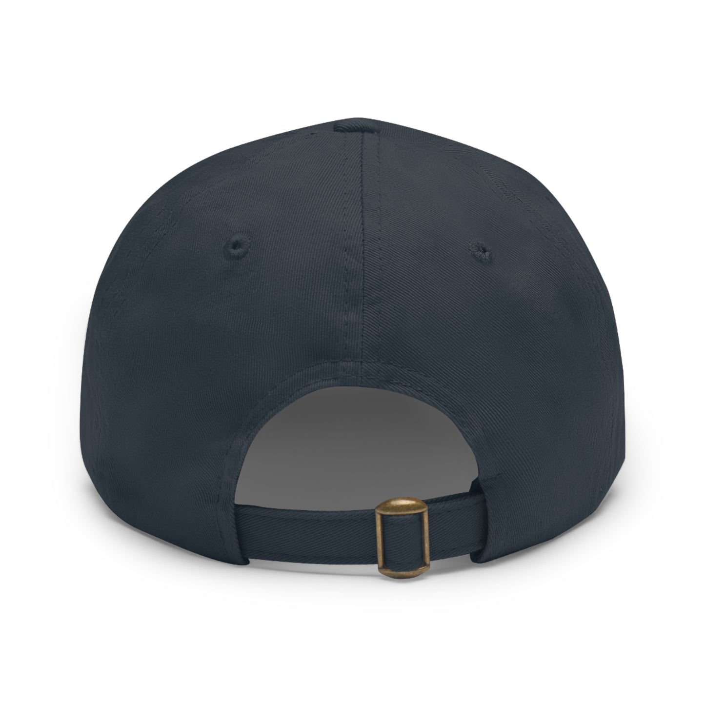 Blue jellyfish with a pink tiara Dad Hat with Leather Patch (Rectangle)