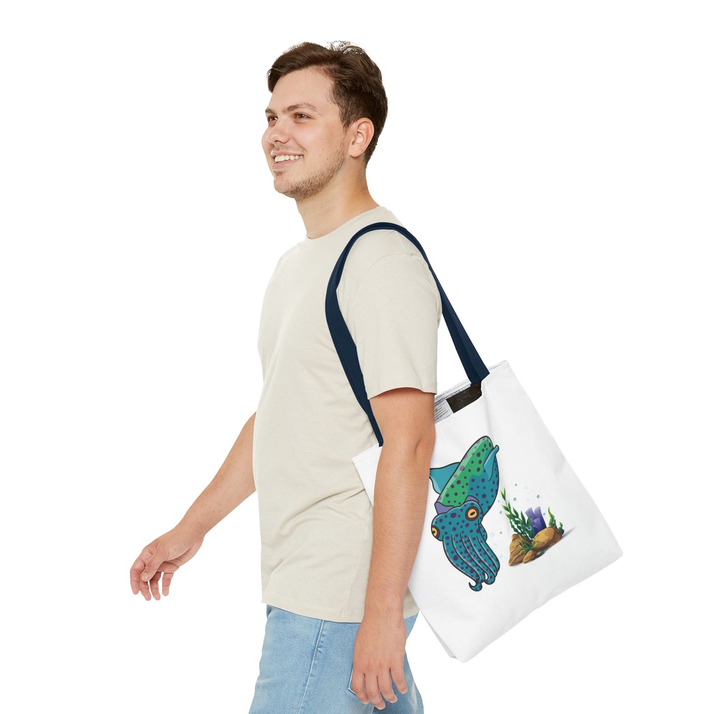Cute with marine habitat coral and bubbles Tote Bag