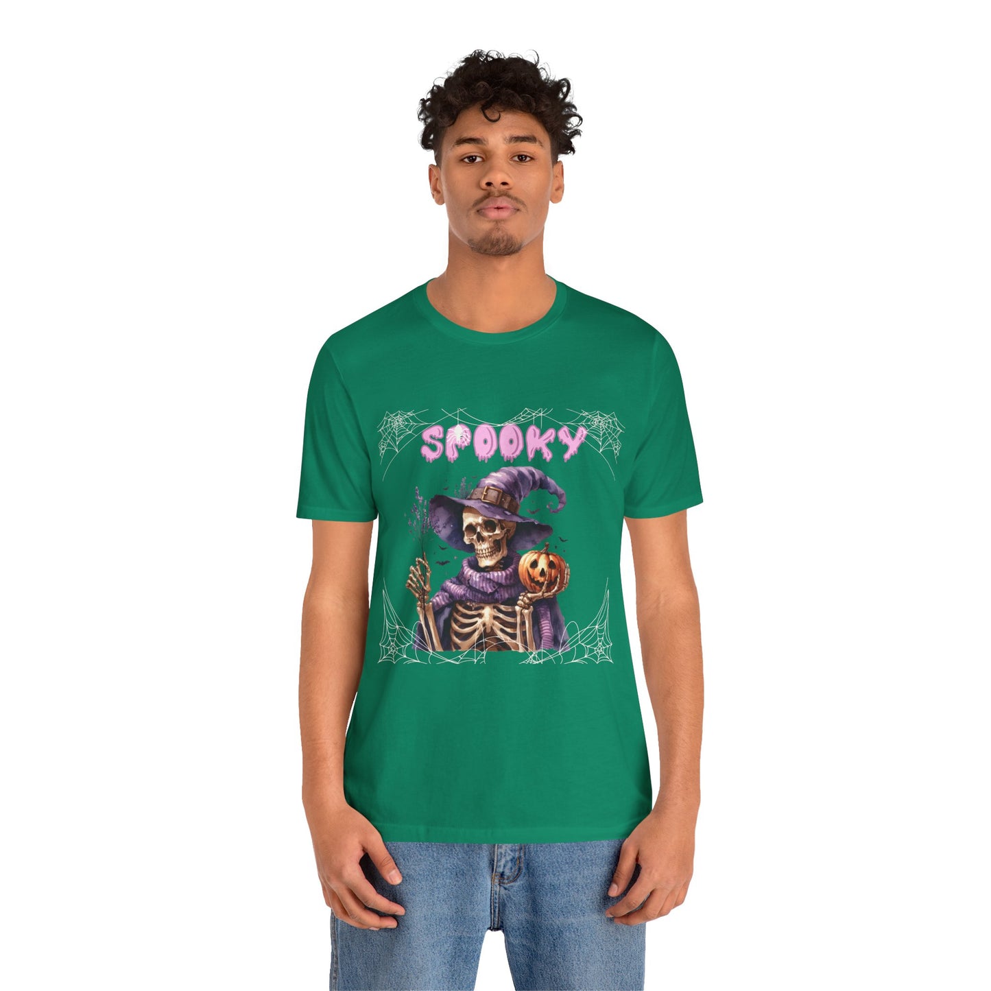 Spooky Skeleton Halloween Tee, Unisex Halloween Shirt, Trick or Treat Apparel, Fall Festivity Clothing, October Celebration Top