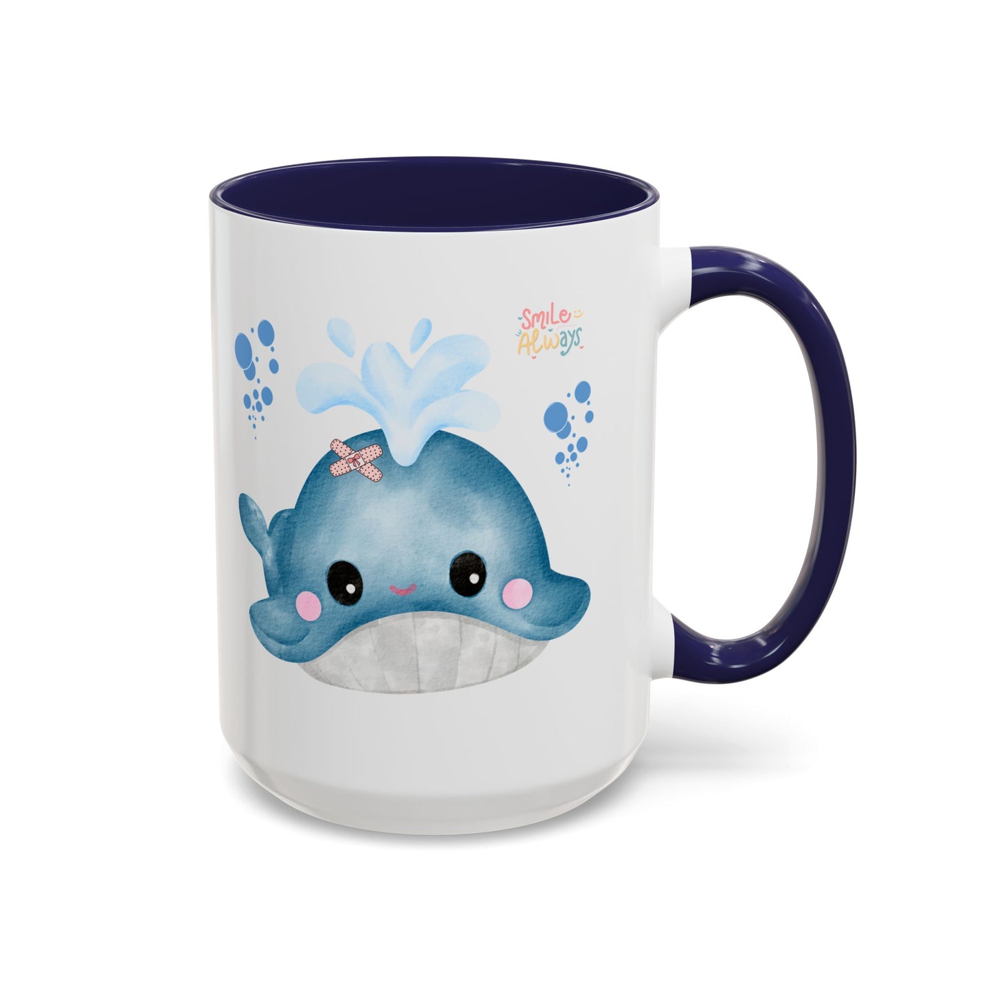 Whale with a bandage and bubble Coffee Mug