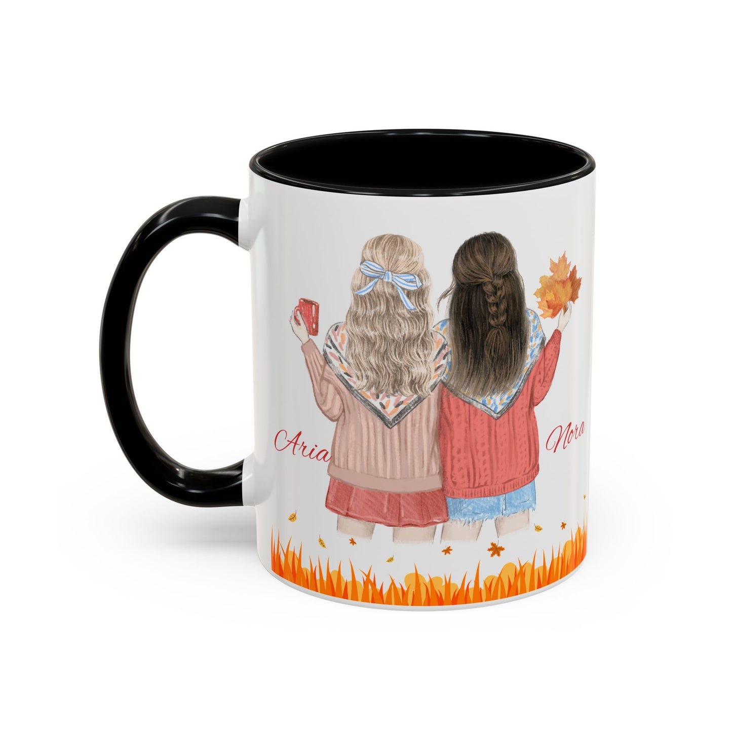 Autumn Friendship Coffee Mug with Personalized Names