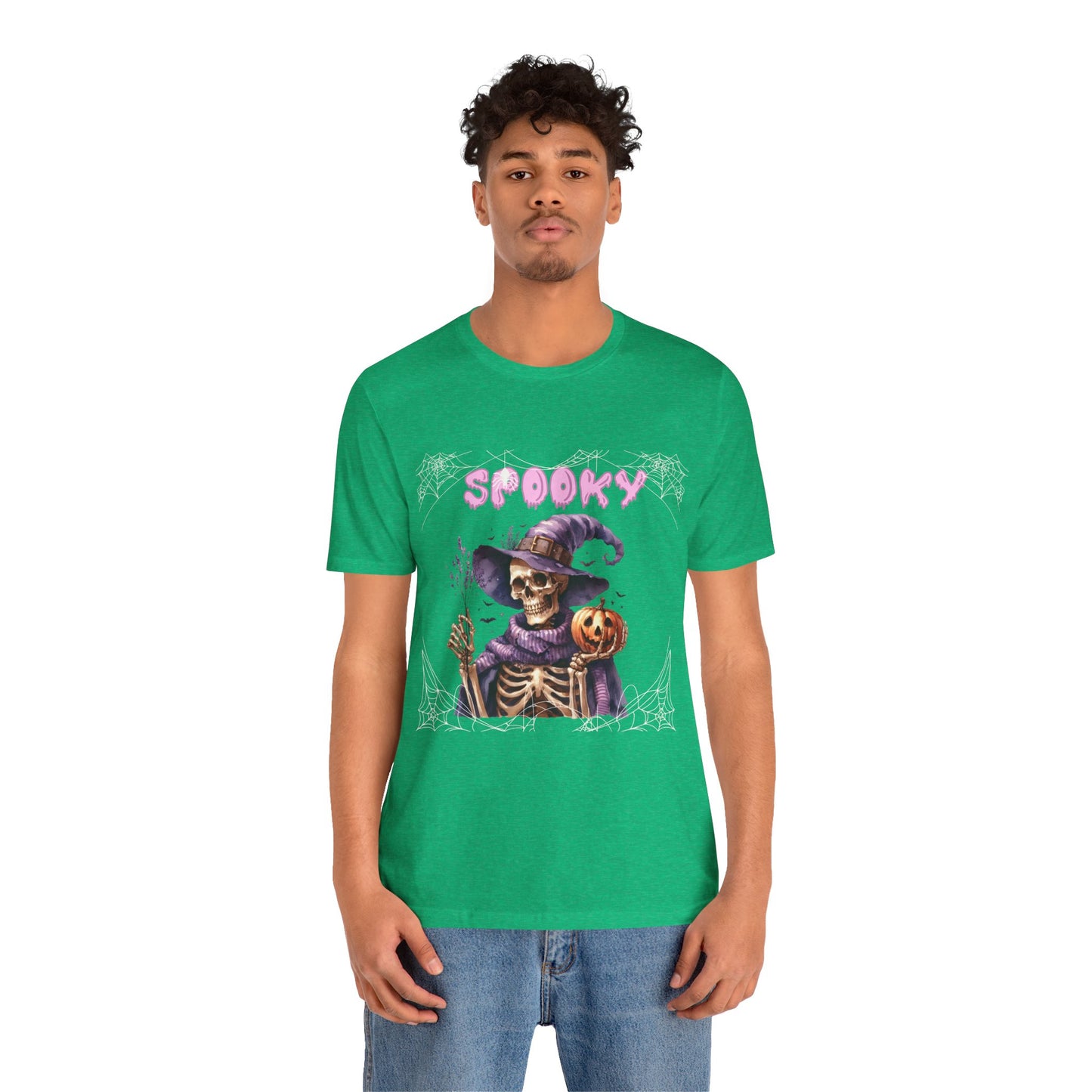 Spooky Skeleton Halloween Tee, Unisex Halloween Shirt, Trick or Treat Apparel, Fall Festivity Clothing, October Celebration Top