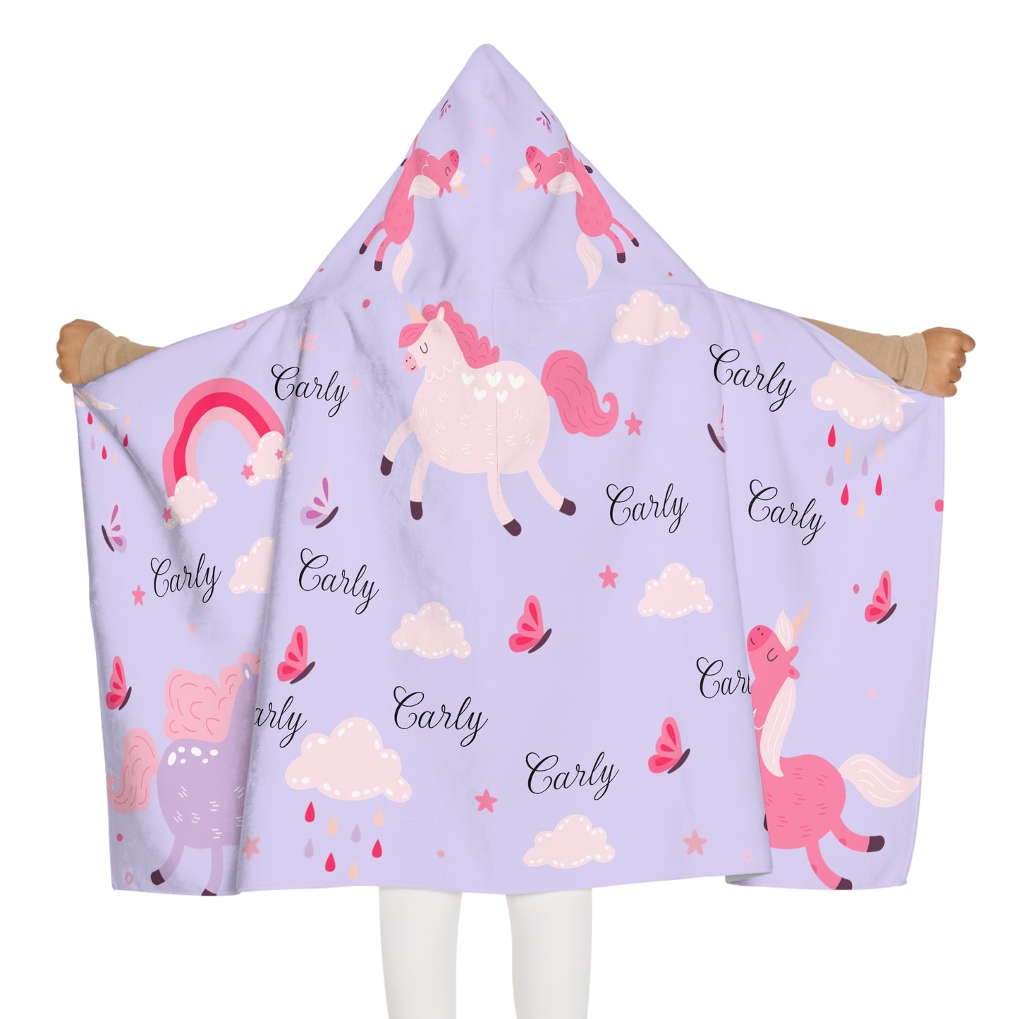 Personalized Unicorn Hooded Towel for Kids — Custom Name ‘Early’