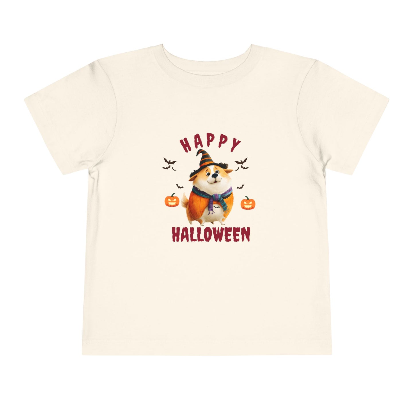 Happy Halloween Toddler Tee, Cute Halloween Shirt, Kids Costume Shirt, Toddler Short Sleeve Top, Halloween Apparel for Kids