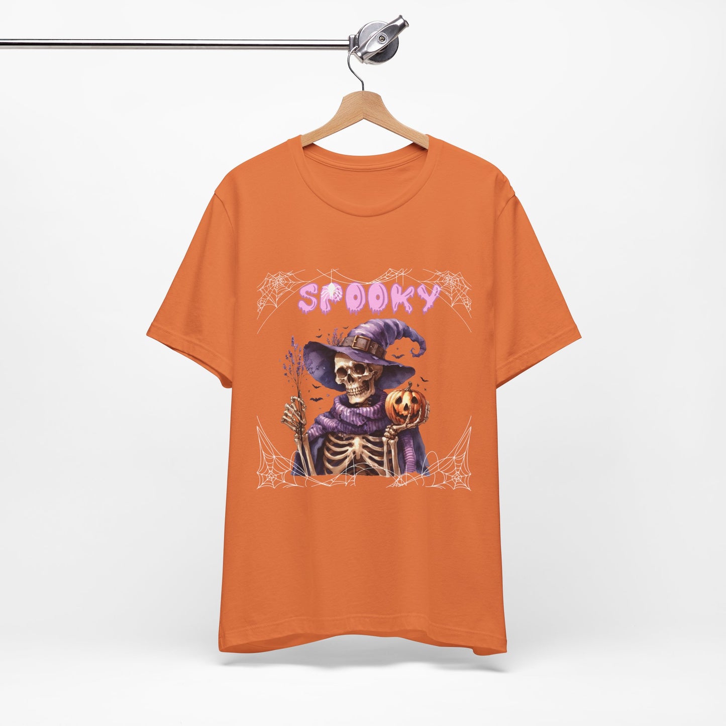 Spooky Skeleton Halloween Tee, Unisex Halloween Shirt, Trick or Treat Apparel, Fall Festivity Clothing, October Celebration Top