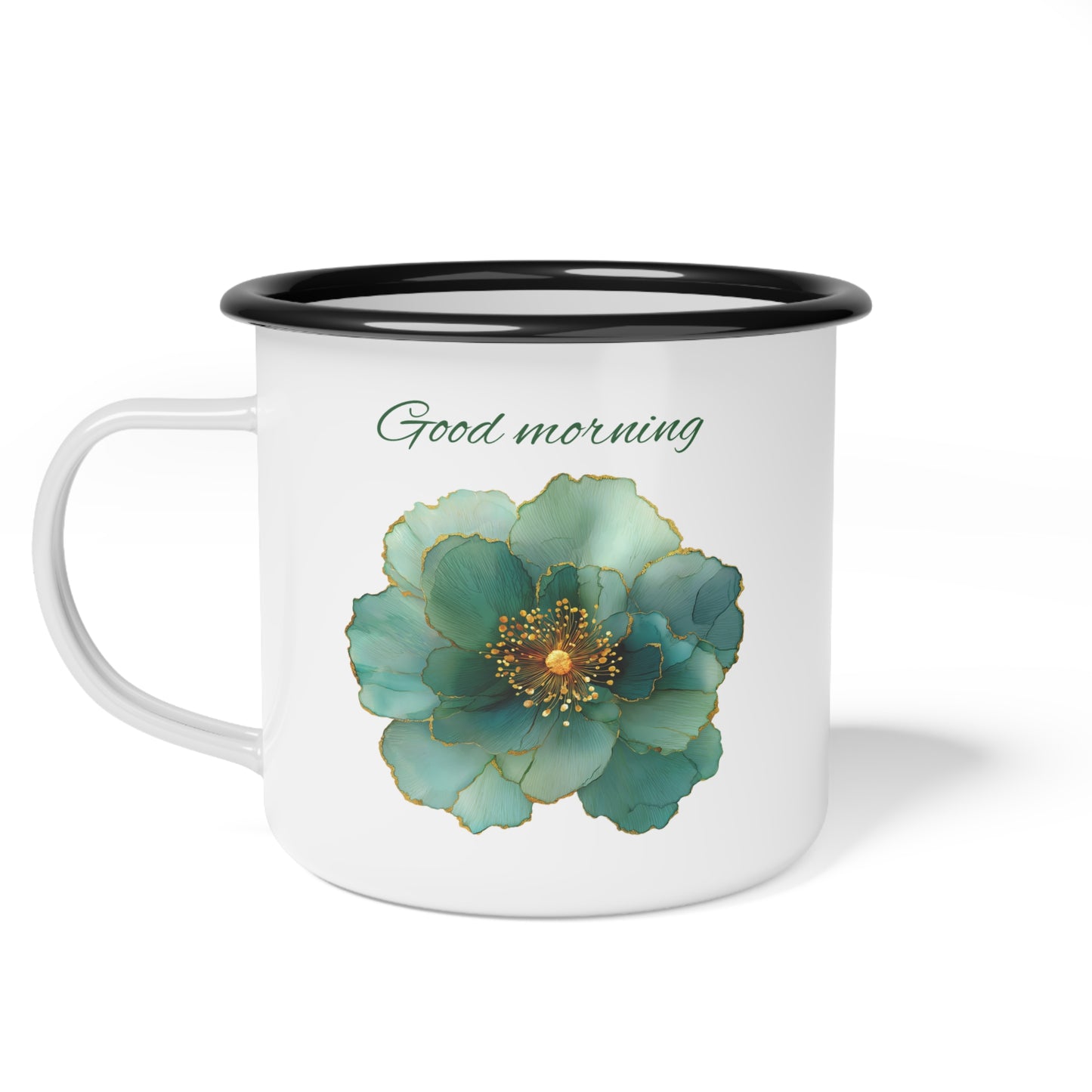 Floral Enamel Camp Cup - Rustic Sayings for Nature Lovers